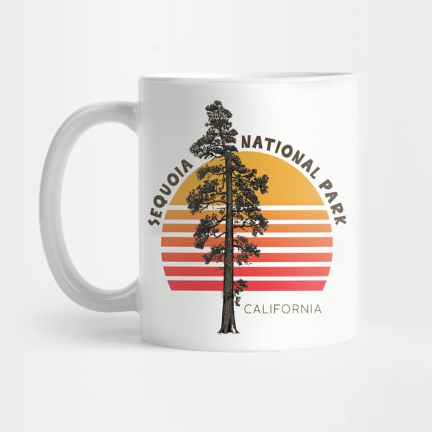 Sequoia National Park Retro Tree Minimalist Graphic by dmitriytewzir